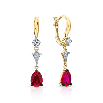 Серьги из золота Cold Diamonds с рубинами