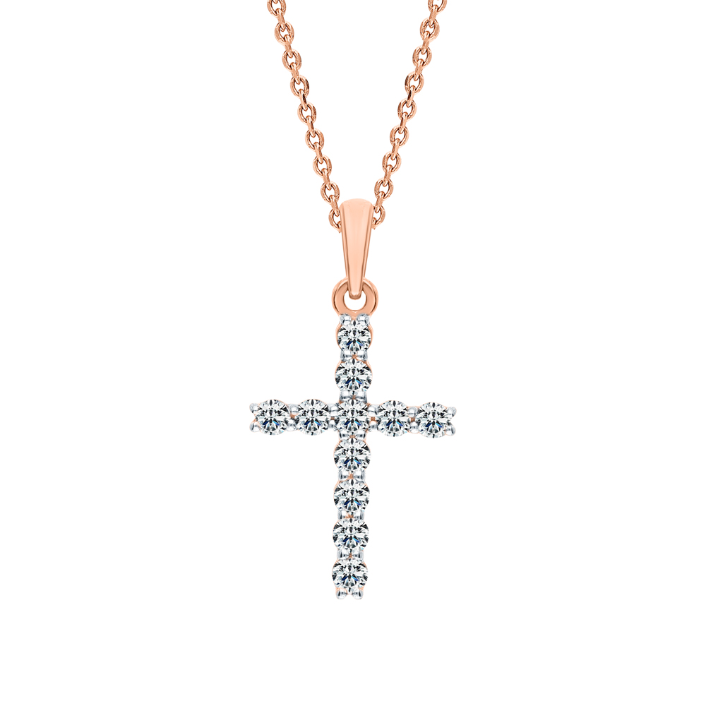 Золотая подвеска с бриллиантами природными