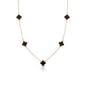 Золотое шейное украшение с агатами природными