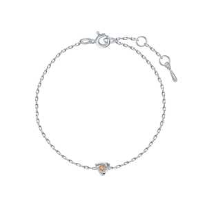 Серебряный браслет с бриллиантами природными